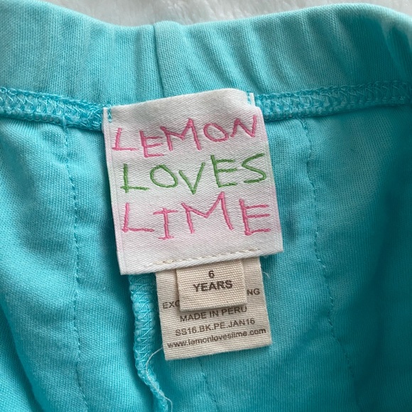 Lemon Loves Lime Blue Casual Ruffled Shorts - Picture 3 of 3